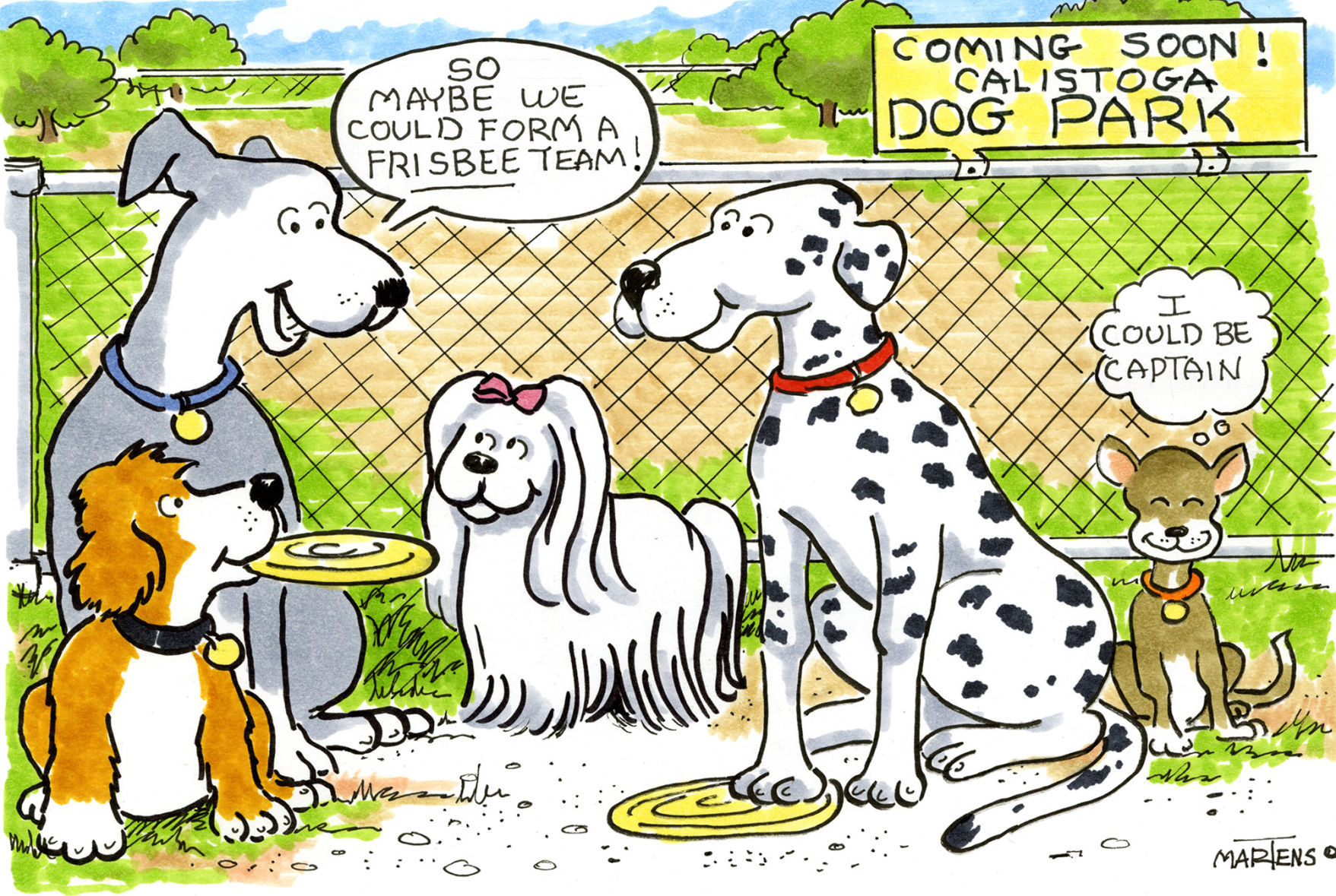 Cartoon comment by Joan Martens